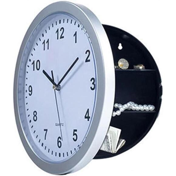 Hidden Wall Clock Safe with Secret Storage Compartment β Functional Quartz Clock - Picture 2 of 7
